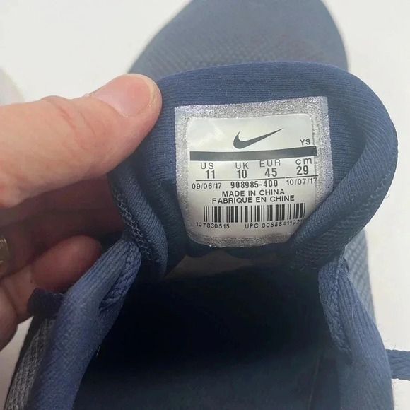 Nike Flex Experience RN 7 Sneakers Men’s 11 Blue Tie Athletic Xm Comfort Sports - Picture 14 of 17